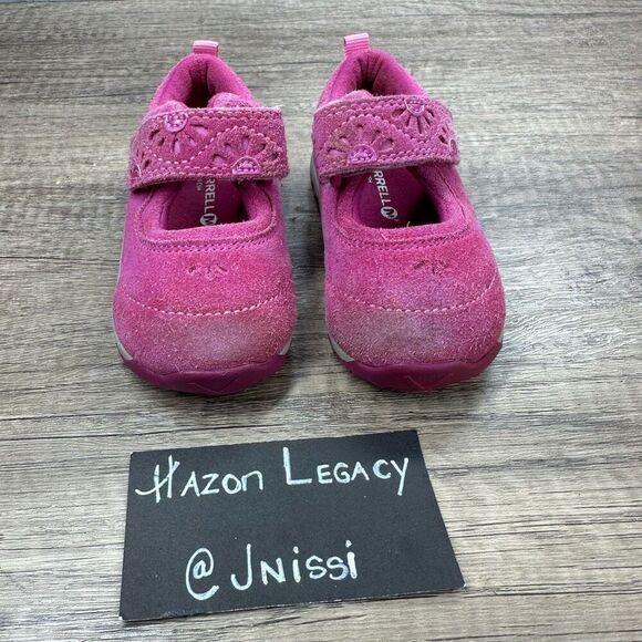 Merrell~Toddler Girl’s~Jungle Moc Burst 2 Pink Flower Shoes~Size 5 - Picture 3 of 10